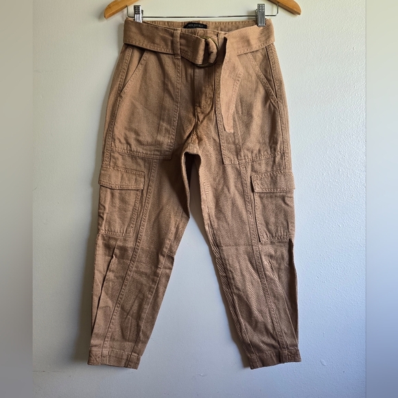 Banana Republic, High Rise Tapered Utility Pant, Iced Latte, Petite 00 - Picture 1 of 5